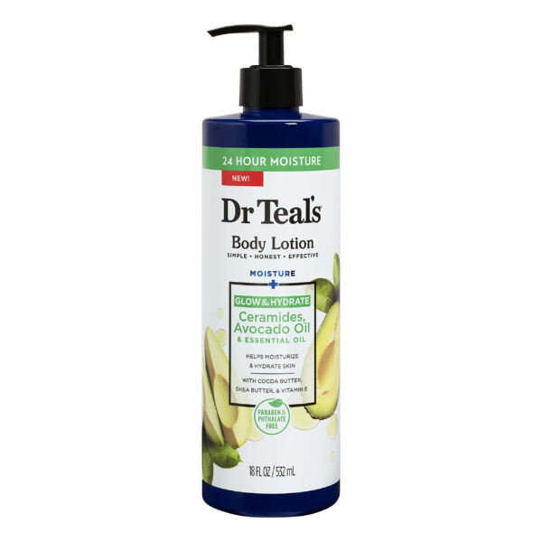 Dr Teal's Glow & Hydrate Body Lotion with Ceramide & Avocado Oil (532ml)