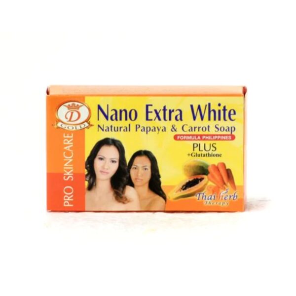 Nano Extra Whitening Natural Papaya & Carrot Soap (160g)