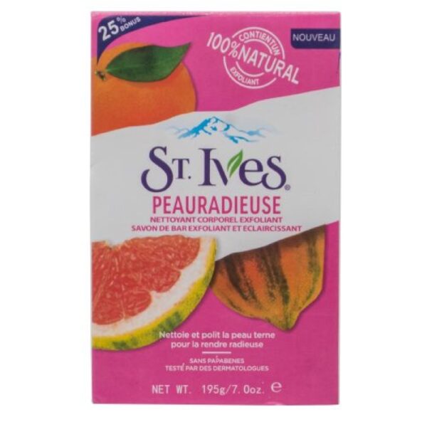 ST. Ives Radiant Skin Pink Lemon & Mandarin Exfoliating Bar Soap (195g)