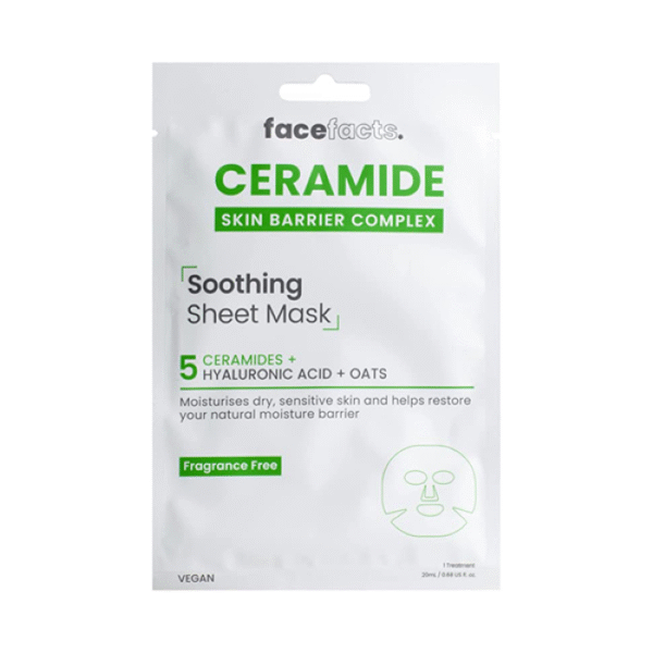 Facefacts Soothing FaceMasks (Ceramides + Hyaluronic Acid + Oats) (25g)