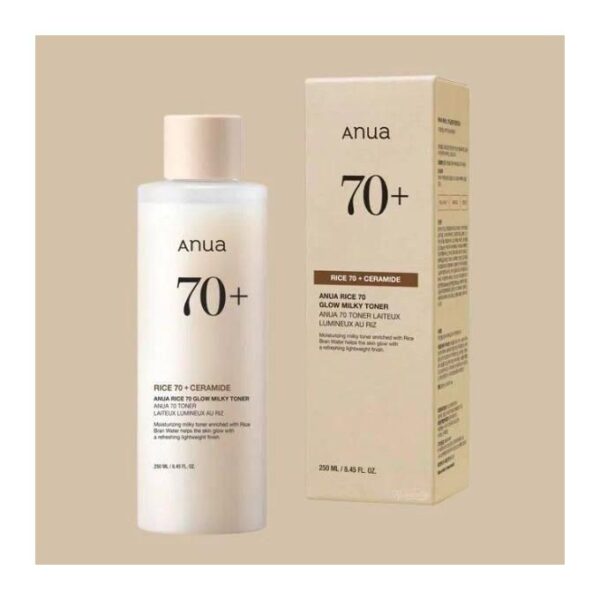 Anua 70+ Glow Milky Toner (Rice70 + Ceramide) 250ML